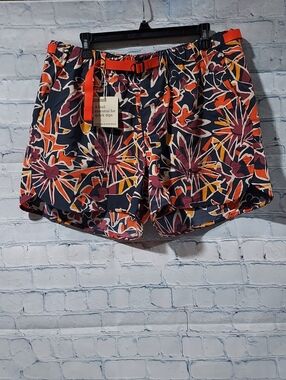 REI Co-Op Amphib Trailmade Belted Hiking 4”Shorts Colorful Women's Size XL NWT